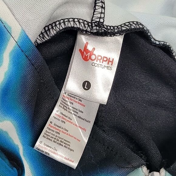 Morph Costumes Electric Blue Skeleton Halloween Costume Men's Size Large - Picture 5 of 7